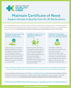 Certificate of Need One-Pager